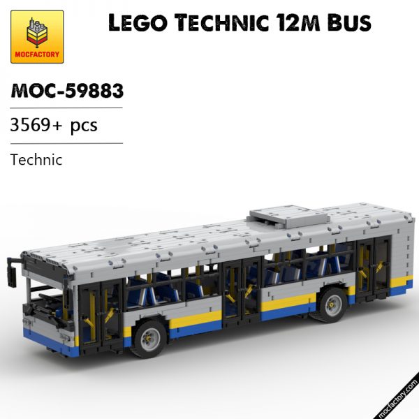 MOC 59883 Lego Technic 12m Bus Technic by Emmebrick MOC FACTORY - MOULD KING