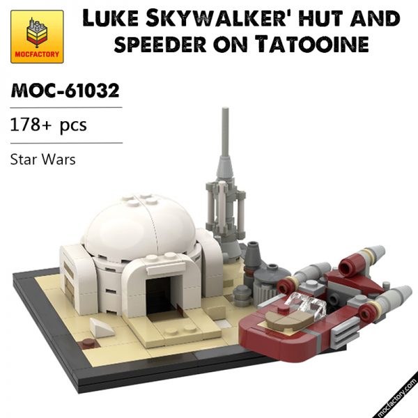 MOC 61032 Luke Skywalker hut and speeder on Tatooine Star Wars by u brick MOC FACTORY - MOULD KING