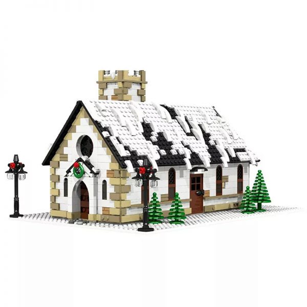 MOC 6195 Winter Village Church Modular Buildings by bricksandtiles MOC FACTORY 2 - MOULD KING
