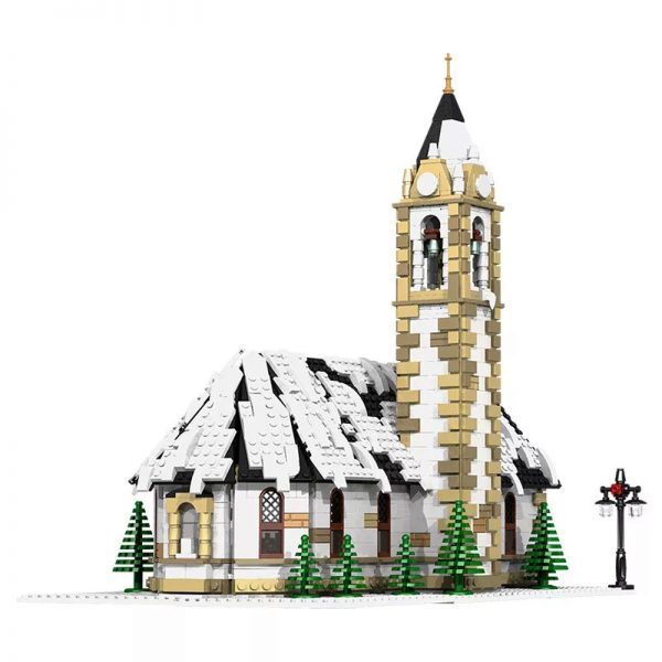 MOC 6195 Winter Village Church Modular Buildings by bricksandtiles MOC FACTORY - MOULD KING