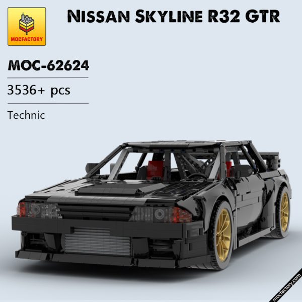 MOC 62624 Nissan Skyline R32 GTR Technic by Gray Gear MOC FACTORY - MOULD KING