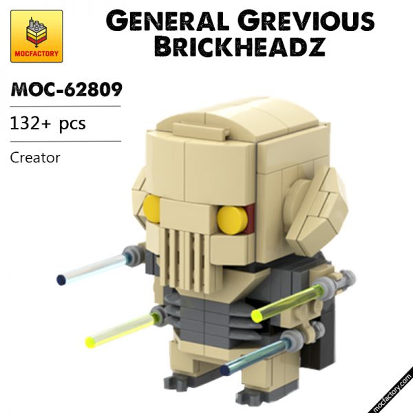 MOC 62809 General Grevious Brickheadz Creator by BrickBuilt Creations MOC FACTORY - MOULD KING