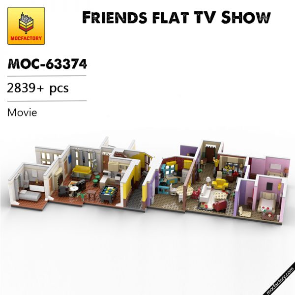 MOC 63374 Friends flat TV Show Movie by Brick o lantern MOC FACTORY - MOULD KING