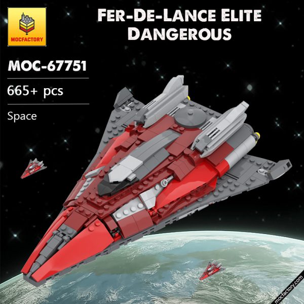 MOC 67751 1250 scale Fer De Lance Elite Dangerous by TheRealBeef1213 MOC FACTORY - MOULD KING