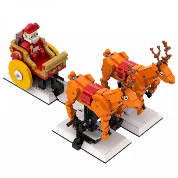 MOC 90035 Santas sleigh with 2 reindeer Christmas Creator MOC FACTORY 2 - MOULD KING