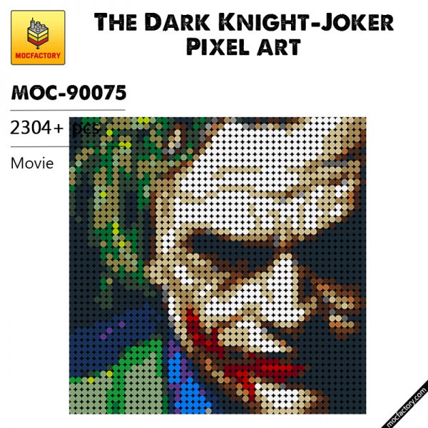 MOC 90075 The Dark Knight Joker Pixel art MOC FACTORY - MOULD KING