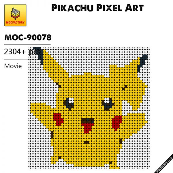 MOC 90078 Pikachu Pixel Art Movie MOC FACTORY - MOULD KING