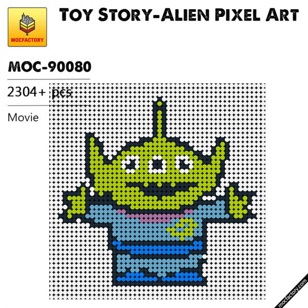 MOC 90080 Toy Story Alien Pixel Art Movie MOC FACTORY - MOULD KING