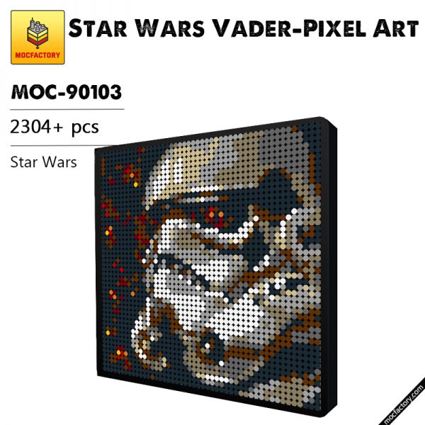 MOC 90103 Star Wars Vader Pixel Art MOC FACTORY - MOULD KING