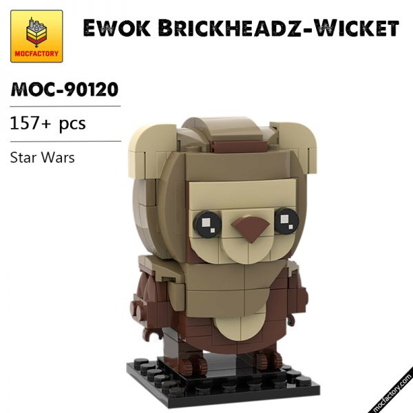 MOC 90120 Ewok Brickheadz Wicket Star Wars MOC FACTORY - MOULD KING