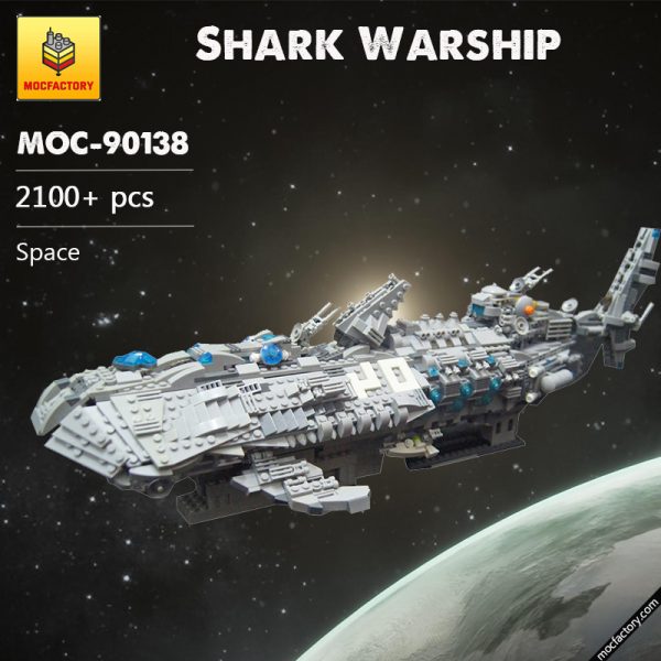 MOC 90138 Shark Warship Space MOC FACTORY 1 - MOULD KING