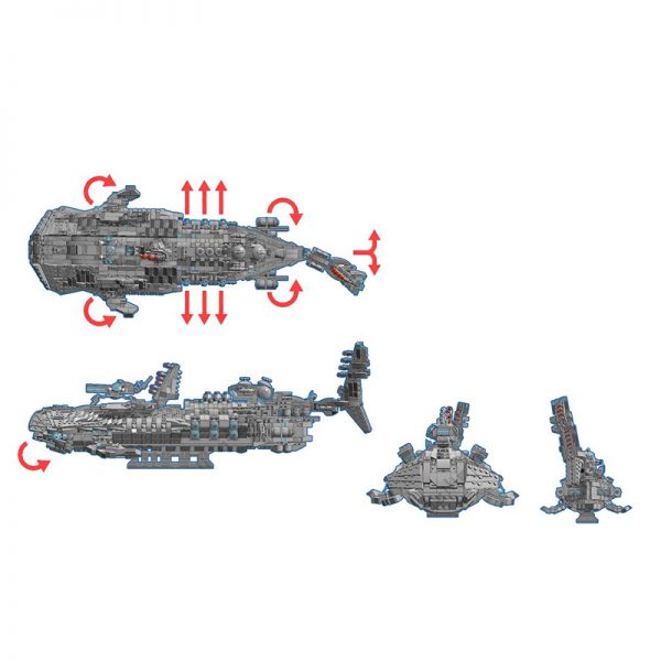 MOC 90138 Shark Warship Space MOC FACTORY 4 1 - MOULD KING