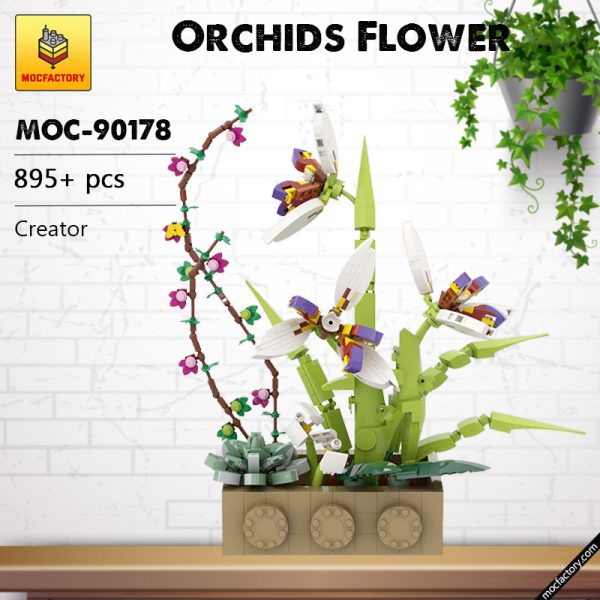 MOC 90178 Orchids Flower Creator MOC FACTORY - MOULD KING