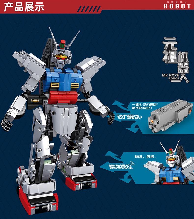 Mould King 15024 RC RX78 Gundam with 986 pieces