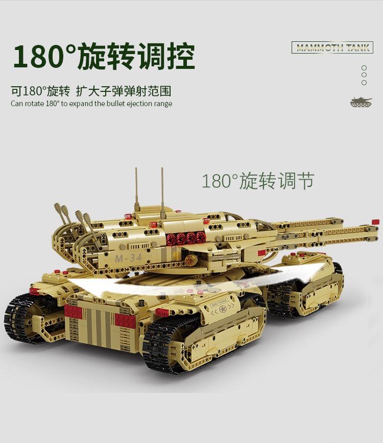 Mould King 20011 RC Red Alert Mammoth Tank with 3296 pieces