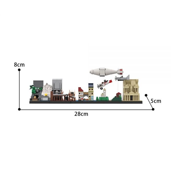 moc 21572 indiana jones skyline architecture creator by momatteo79 moc factory 231921 - MOULD KING