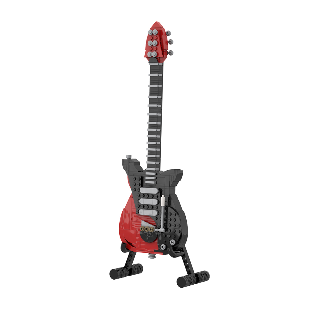 MOC -62847 Guitar Red Special & Display Stand mit 324 Stück