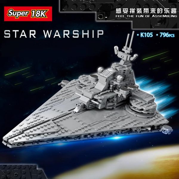 18K K105 Emperor Star Destroyer with 796 pieces 1 - MOULD KING