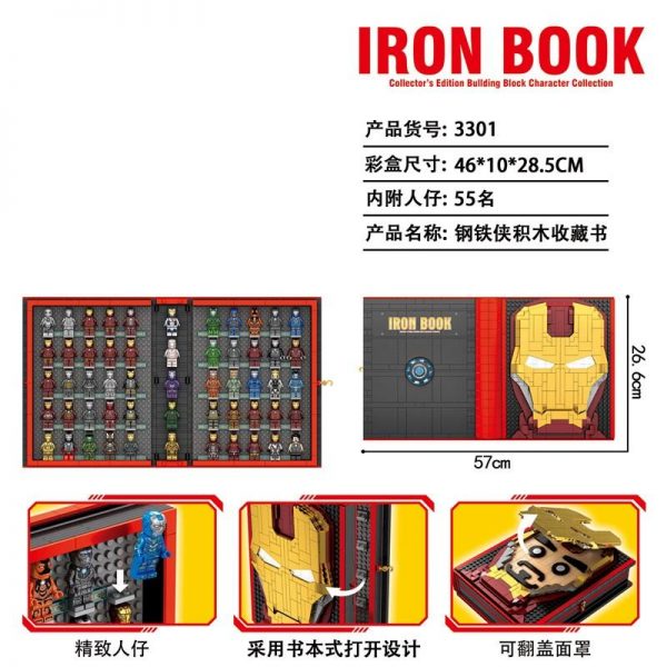 LEJI 3301 Iron Man Book with 2009 pieces 4 - MOULD KING