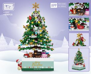 LOZ 1237 Weihnachtsbaum-Spieluhr mit 506 Teilen