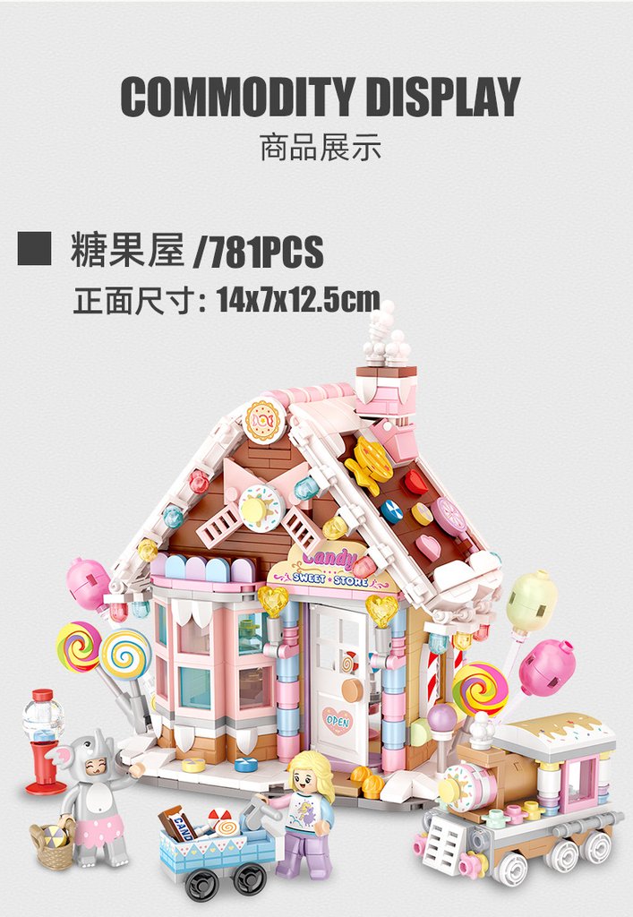 LOZ 1224 Candy House mit 781 Teilen