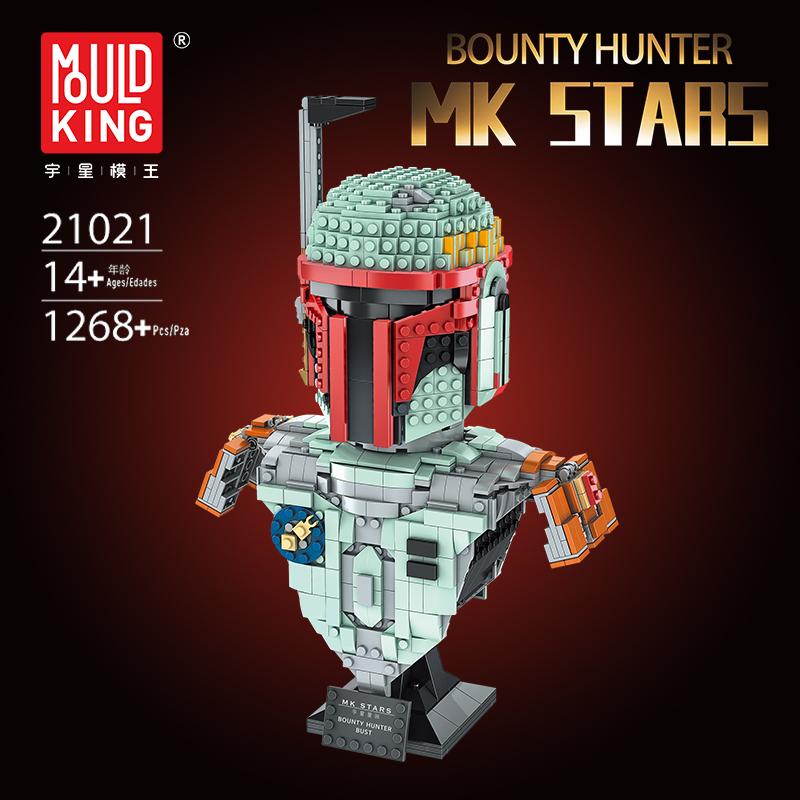 Mould King 21021 Bounty Hunter Bust with 1268 pieces