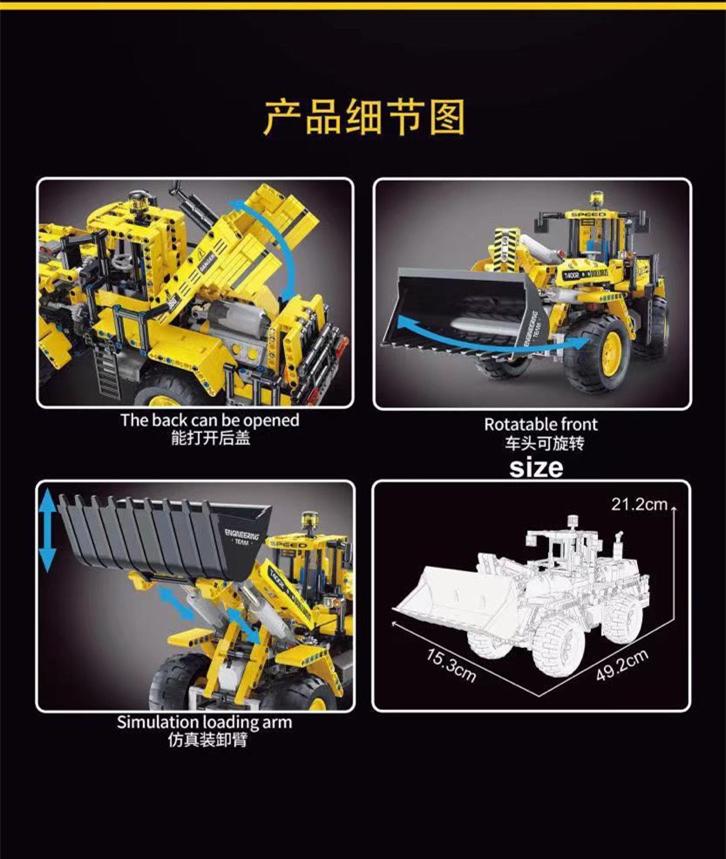 TGL T4002 RC Front Loader with 1608 pieces