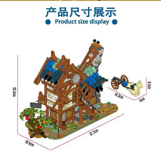 URGE 50103 Medievaltown Windmill with 1824 pieces