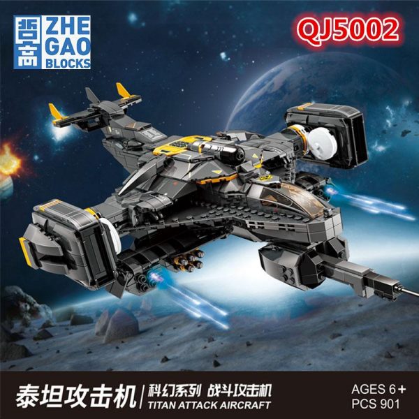 ZHEGAO QJ5002 5005 Sci Fi Fighter 1 - MOULD KING