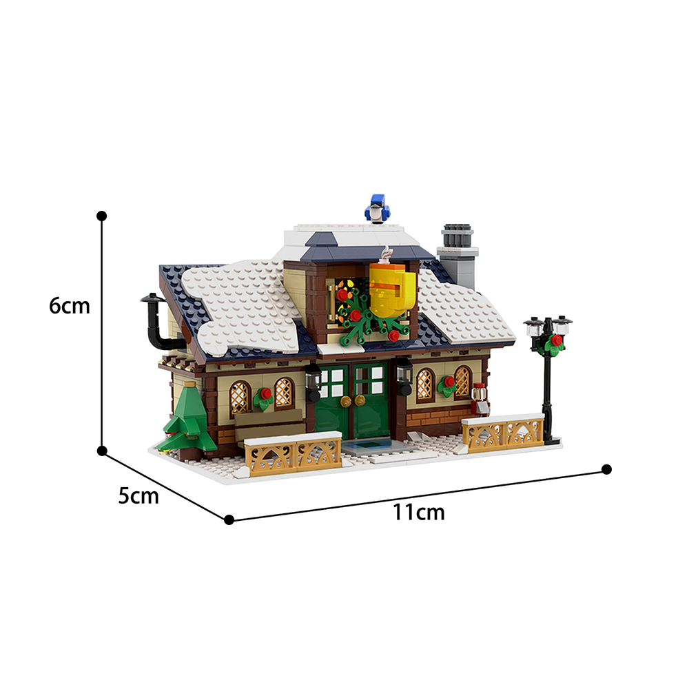 MOC-51898 Winter Village Cafe with 844 pieces