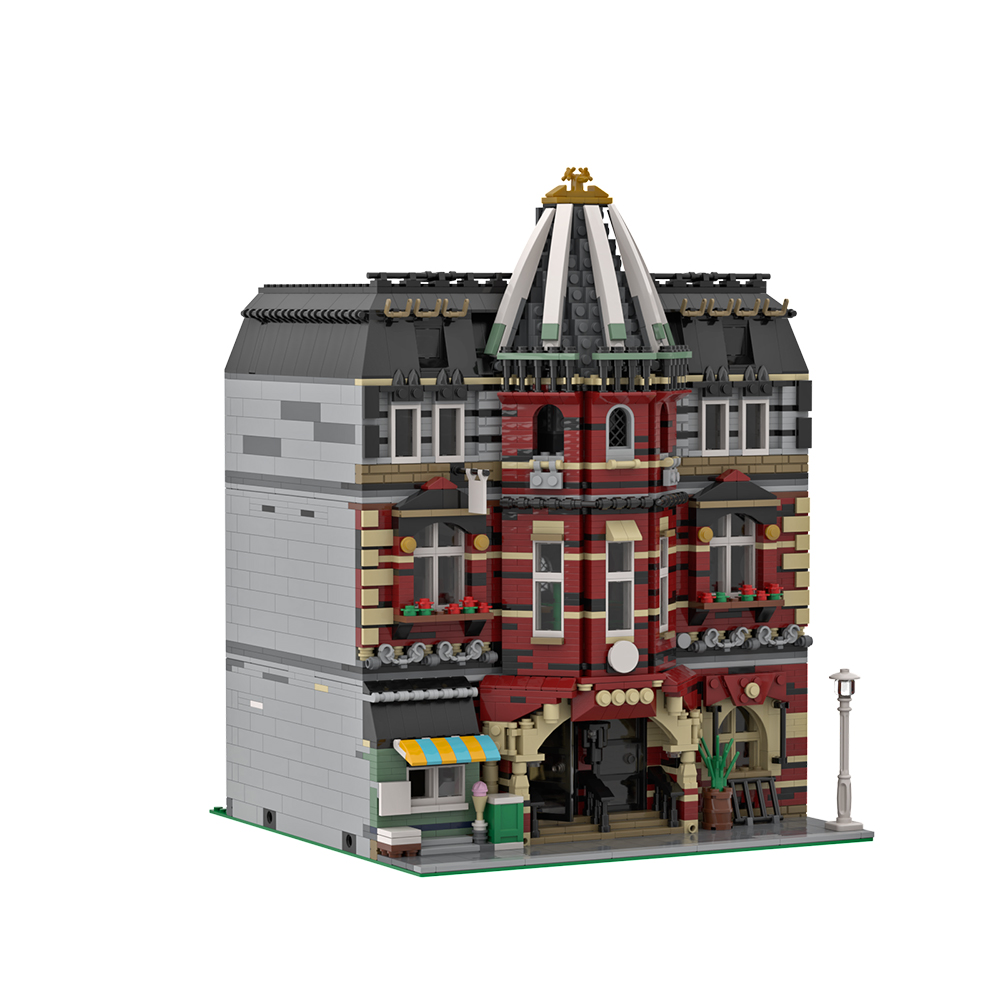 MOC-5973 Modular Brick School with 3920 pieces