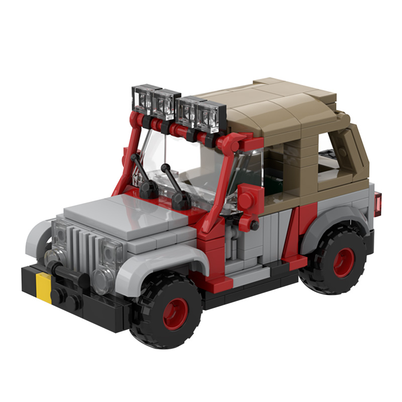 MOC-48461 Jurassic Park Staff Jeep mit Softtop mit 222 Teilen