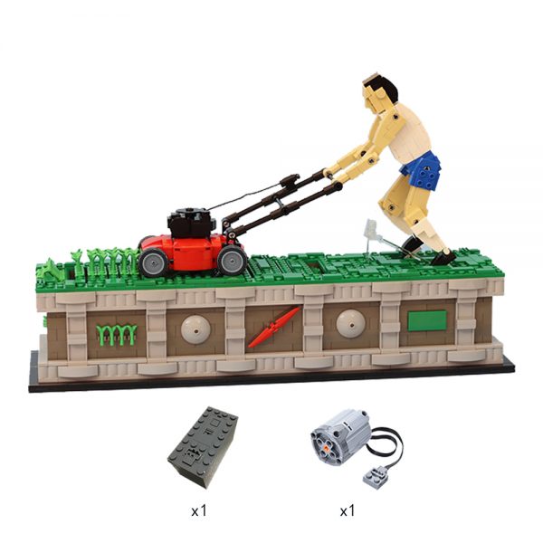 MOC-10820 Lawn Mower Man with 1464 pieces