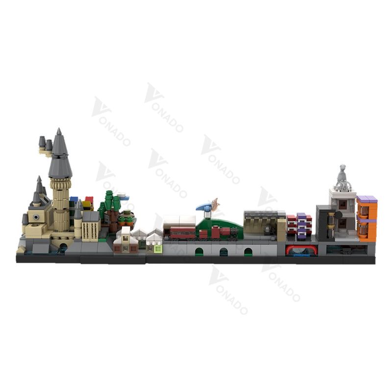 MOC-22348 Harry Potter Skyline Architecture with 621 pieces