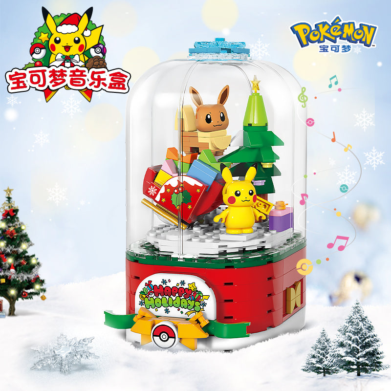 Qman K20211 Pokemon Music Box with 500 pieces