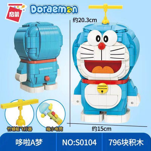 Qman S0104 Doraemon Shrink Flashlight and Bamboo Dragonfly with 796 pieces 1 - MOULD KING