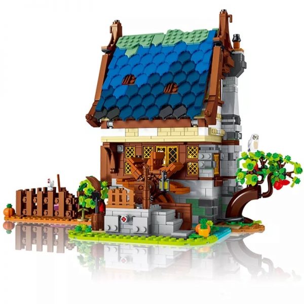 MODULAR BUILDING URGE 50104 Medieval Town Water Mill 8 - MOULD KING