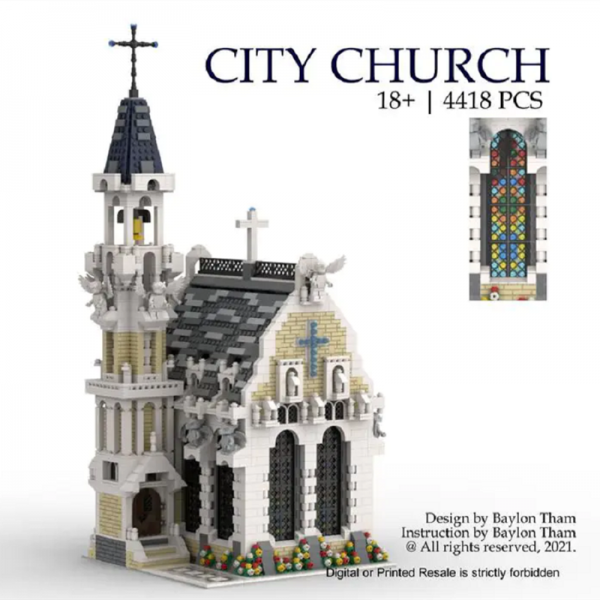 Mork 033006 Medieval City Church with 4418 pieces 1 - MOULD KING