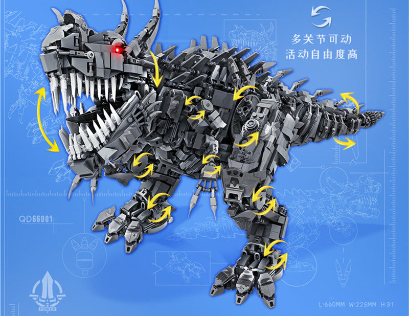 QD 66001 Mechanischer Dinosaurier Tyrannosaurus Rex Modell mit 2649 Teilen
