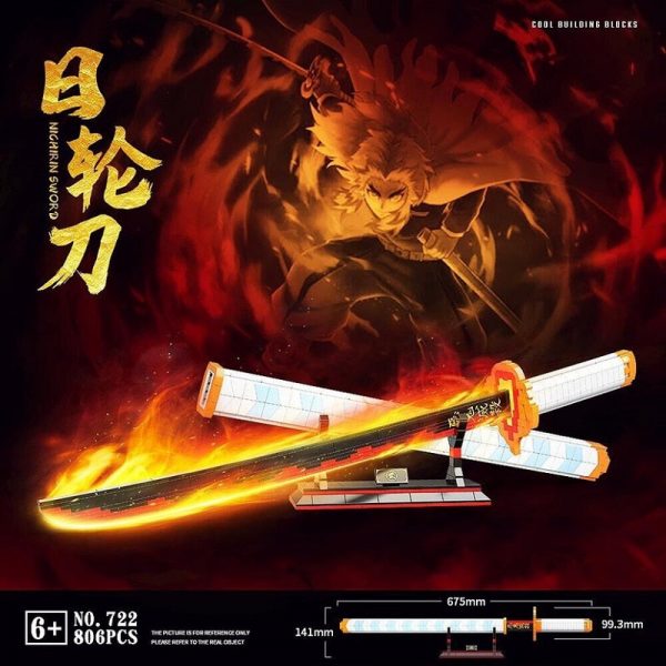 Quanguan 722 Demon Slayer Kimetsu no Yaiba Nichirin Sword 1 - MOULD KING