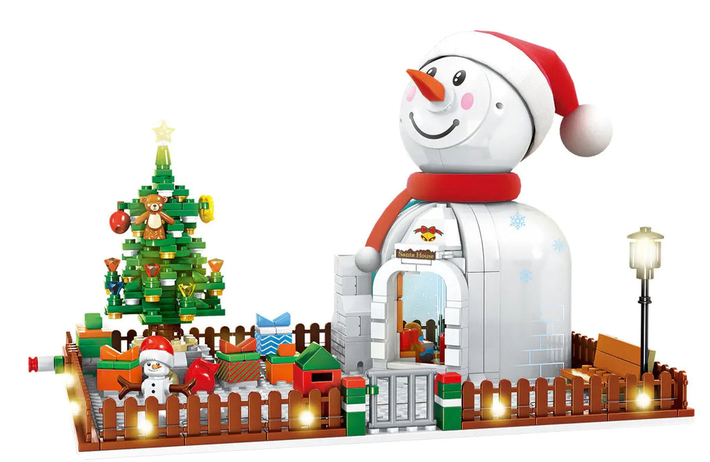 Sembo SD 601156 Christmas Snowman Gift House with 573 pieces