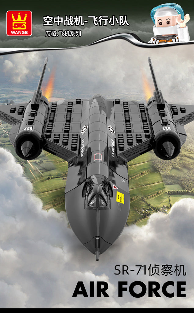 WANGE 4005 Military SR-71 Blackbird Reconnaissance Aircraft mit 183 Teilen