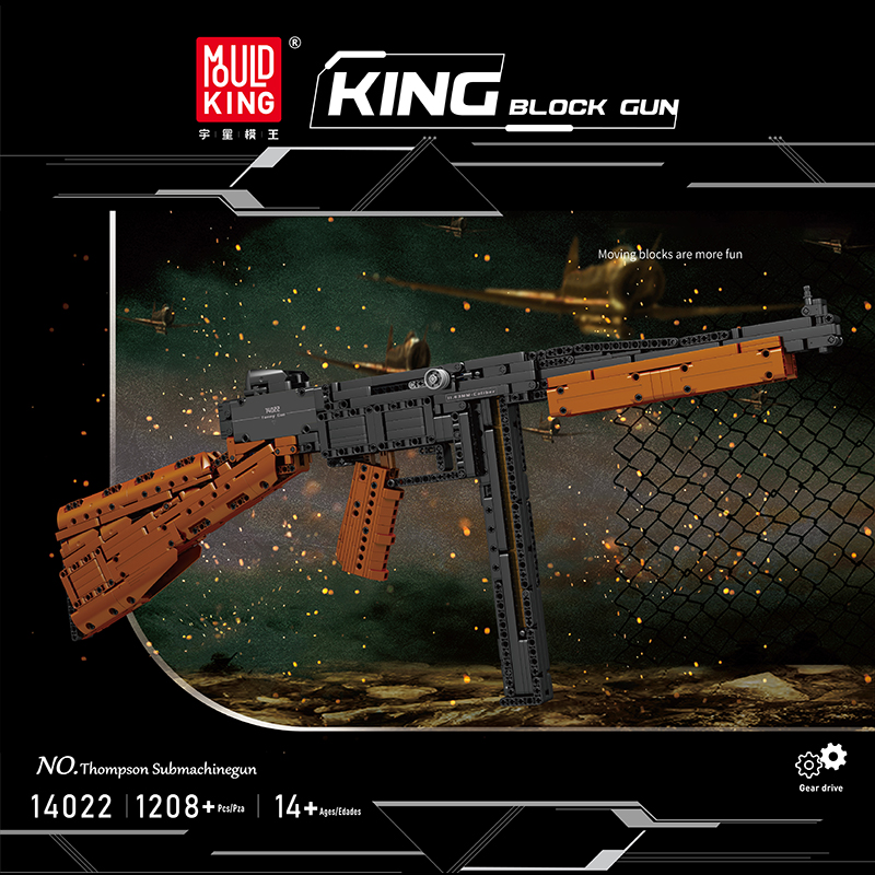 Mould King 14022 Tompson Submachinegun with 1208 Pieces