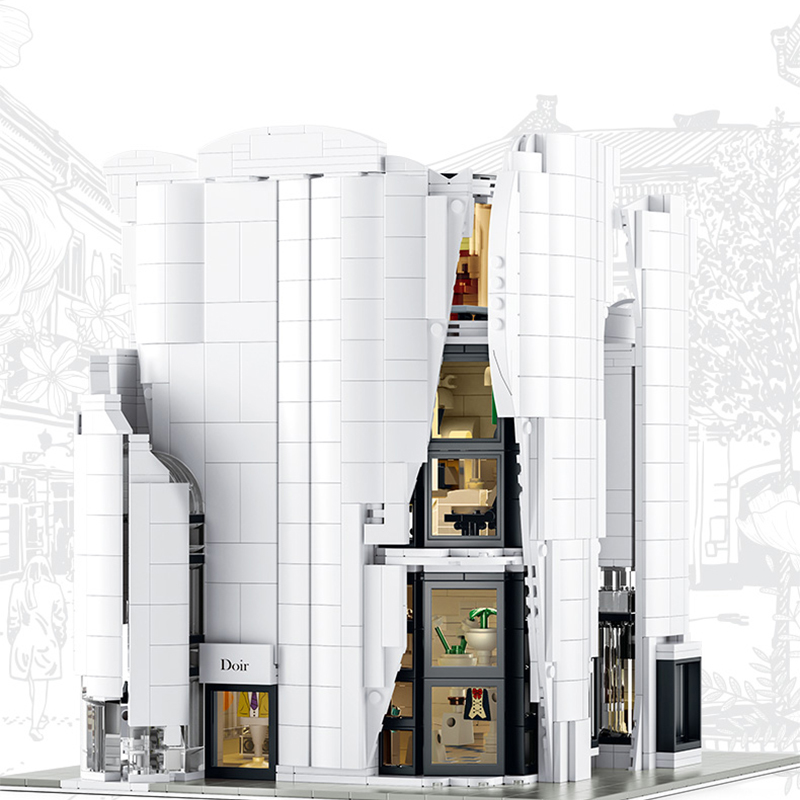 Lisong 88001 Luxury Flagship Store with Light with 3028 Pieces