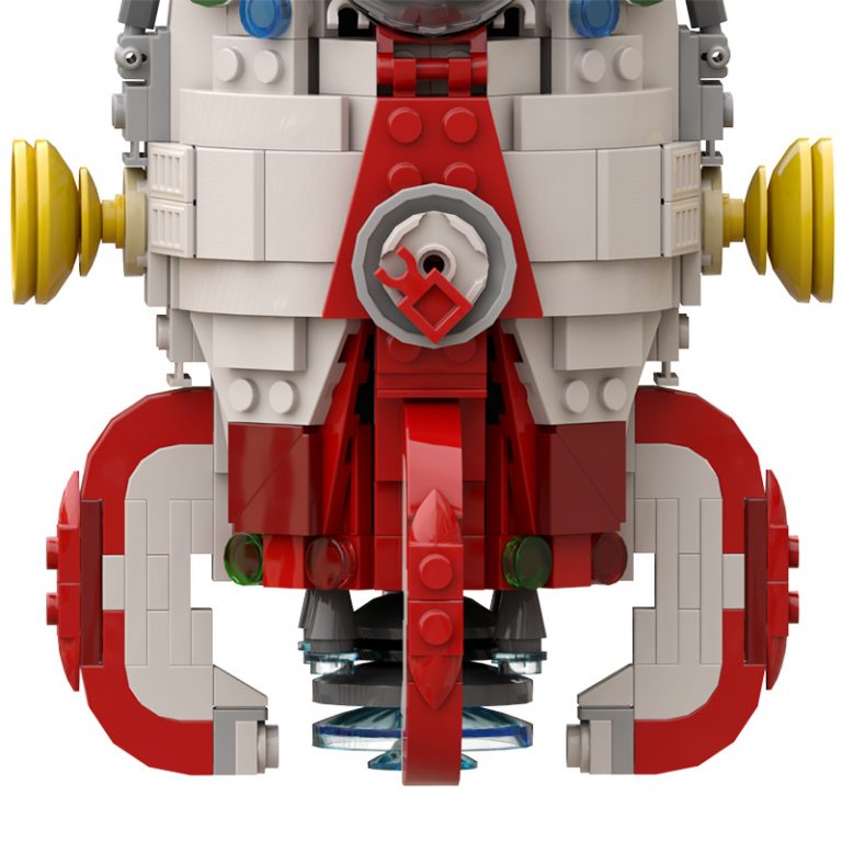Moc Pikmined S.S. Dolphin Ship Rocket Building Block Set Anime Cartoon Space Rocket Freight Aircraft Brick Toys Xmas Gifts