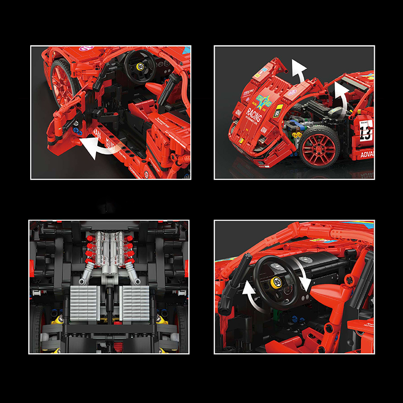 Mould King 13095 1:10 “Ferrari” F40 LM with 2688 Pieces