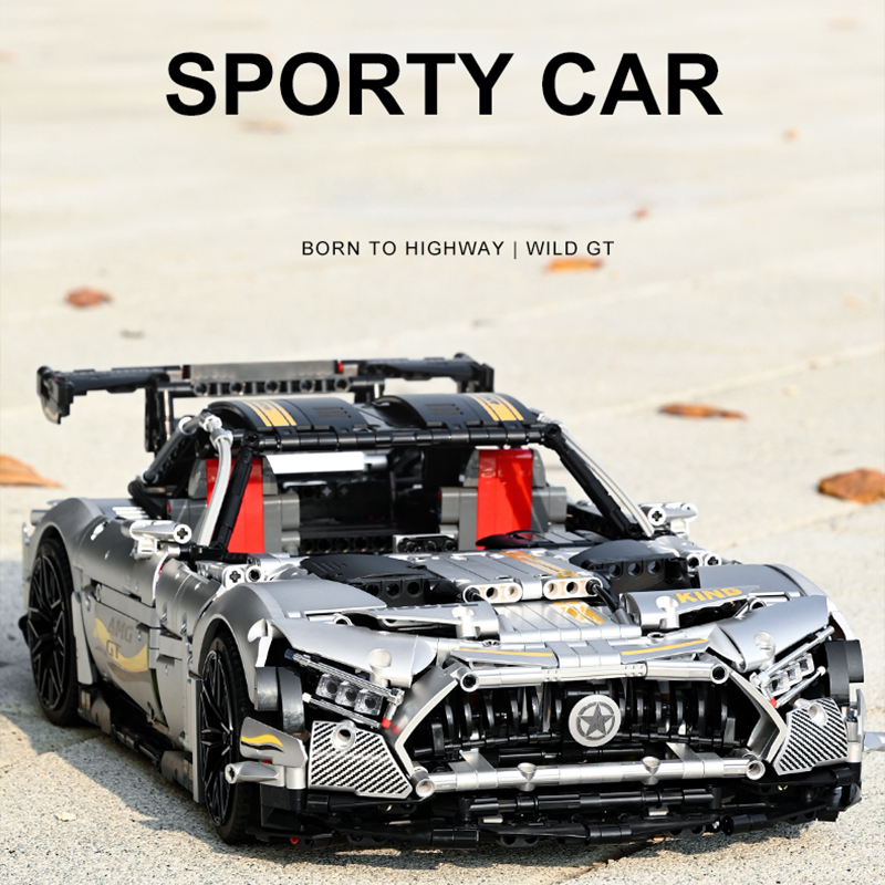 Mould King 13126 Black Plating Motor AMG GT R with 2872 Pieces