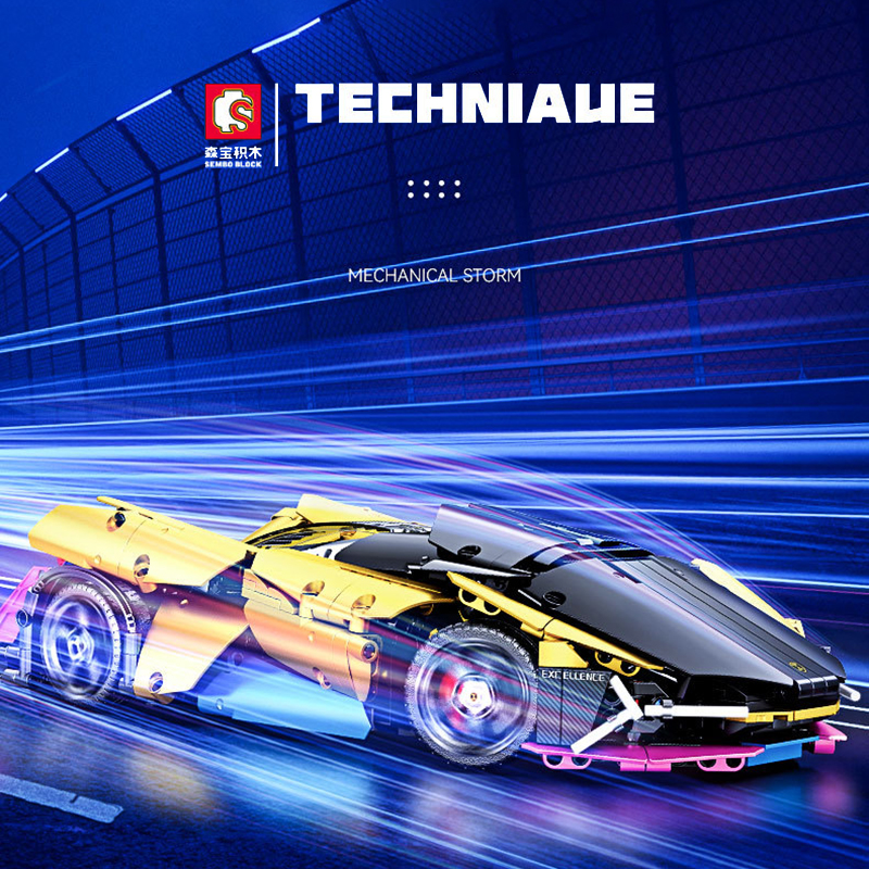 SEMBO 701924 1:14 TECHNIAUE Sports Car with 1096 Pieces