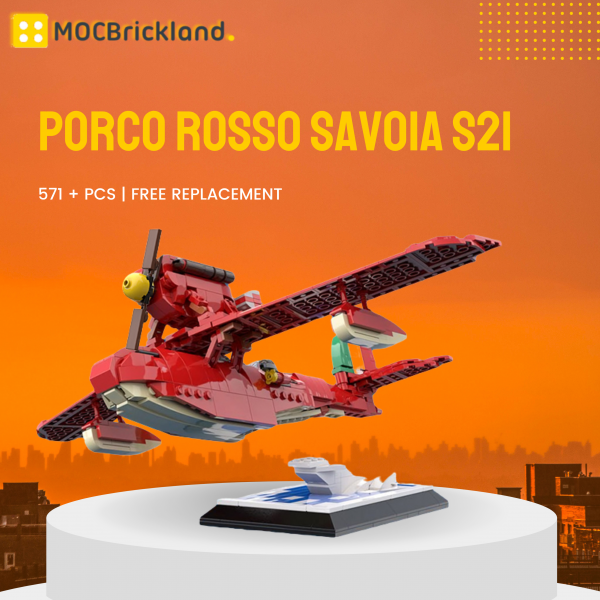 Movie MOC 116736 Hayao Miyazaki Porco Rosso Savoia S21 128 MOCBRICKLAND - MOULD KING