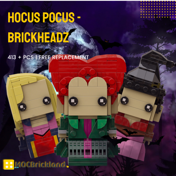 Movie MOC 89587 Hocus Pocus Brickheadz MOCBRICKLAND - MOULD KING